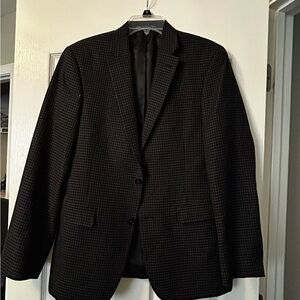 Tommy Hilfiger Men’s Black/Brown Micro-Check Sport Coat – R38